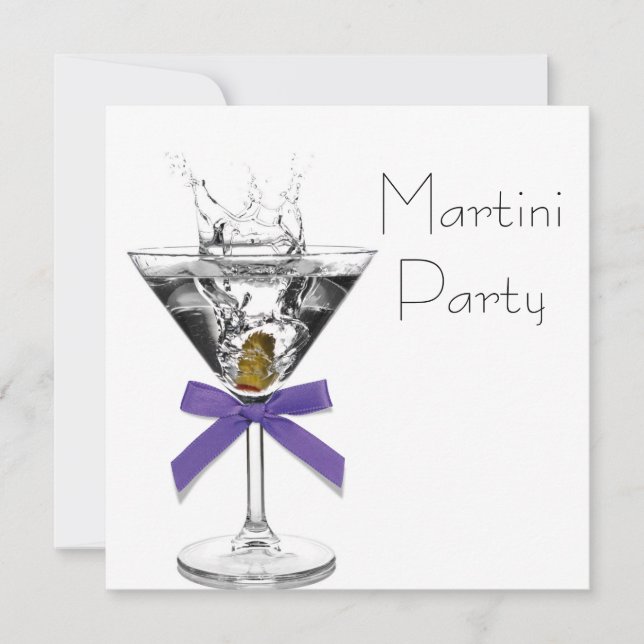 Convites de Festa Roxo de Martini em forma de Cáli (Frente)