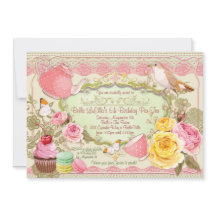 Convites de festas Adoráveis de Chá