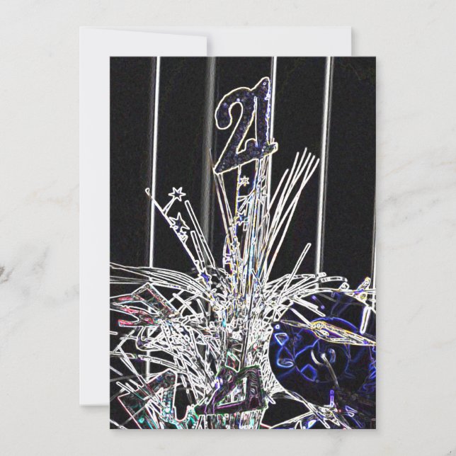 Convites de festas aniversário de 21 anos (Frente)