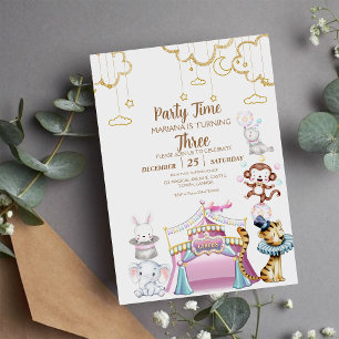 Convites de festas Aniversários de criança Circus