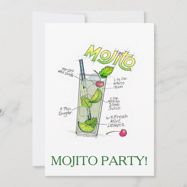 CONVITES DE FESTAS - ARTE DO COCKTAIL DA RECEITA (Frente)