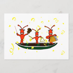 Convites de festas bonitos dos lagostins da música