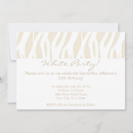 Convites de festas Brancos Contemporâneos