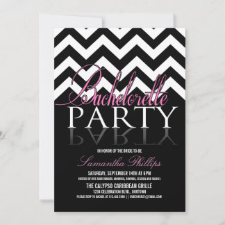 Convites de festas Chevron Bachelorette