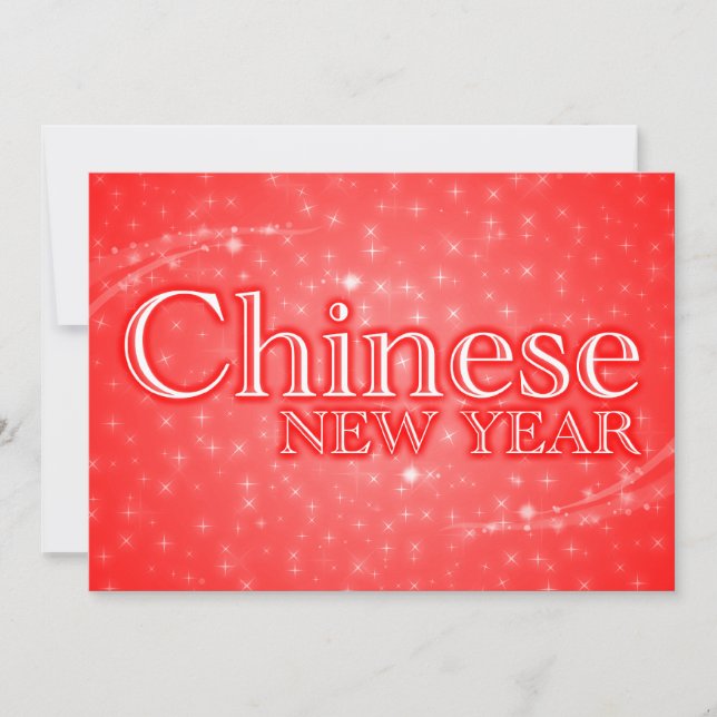 convites de festas chineses de ano novo (Frente)