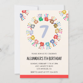 Convites de festas coloridos crianças primárias