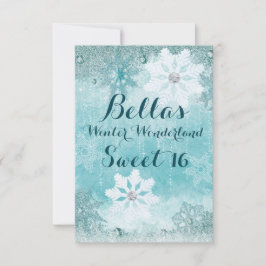 Convites de festas congelados da Wonderland Winter