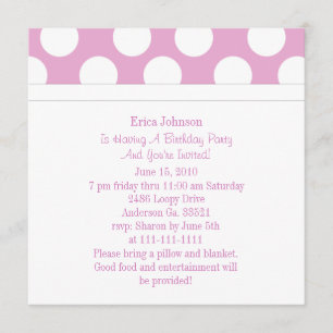 Convites de festas cor-de-rosa & brancos das