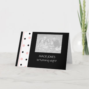 Convites de festas cor-de-rosa e preto: personaliz