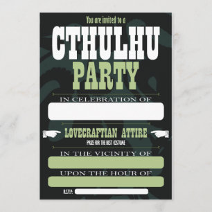 Convites de festas Cthulhu