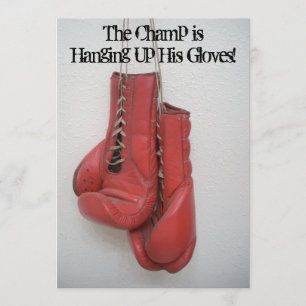 Convites de festas da aposentadoria das luvas de