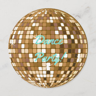 Convites de festas da bola do disco do dance party
