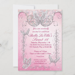 Convites de festas da borboleta Diamond