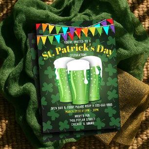 Convites de festas da cerveja do dia de St Patrick