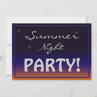 Convites de festas da noite de verão