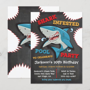 Convites de festas da piscina do aniversário do