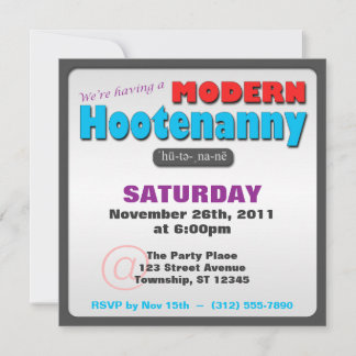 Convites de festas da Praça Moderna Hootenanny