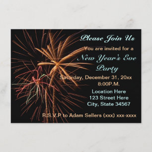Convites de festas da véspera de Ano Novo