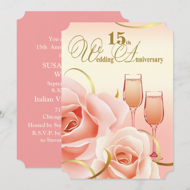 Convites de festas de 15 Casamento (Frente/Verso)