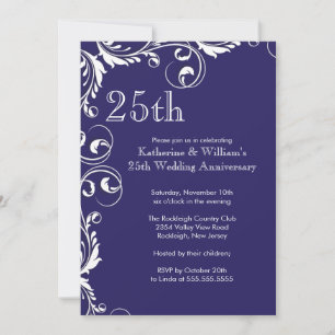 Convites de festas de 25 Casamento