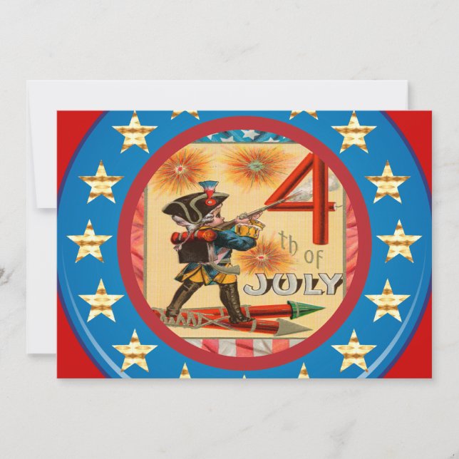  Convites de festas de 4 de julho (Frente)