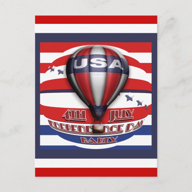 convites de festas de 4 de julho (Frente)