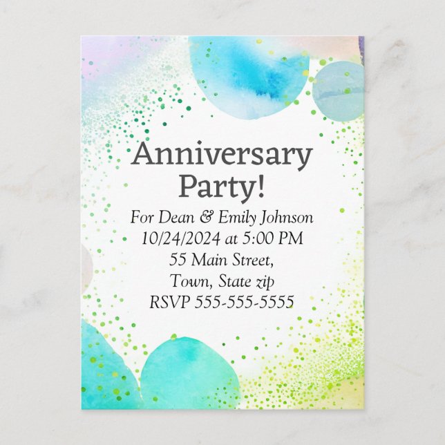 Convites de festas de aniversário (Frente)