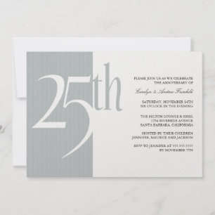 Convites de festas de aniversário de 25 Elegante