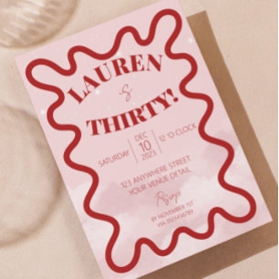 Convites de festas de aniversário de 30 anos de on