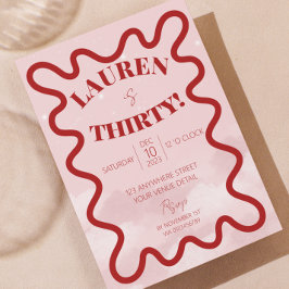 Convites de festas de aniversário de 30 anos de on