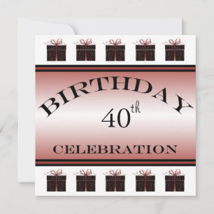 Convites de festas de aniversário de 40 anos pers