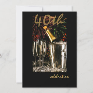 Convites de festas de aniversário de 40 anos perso