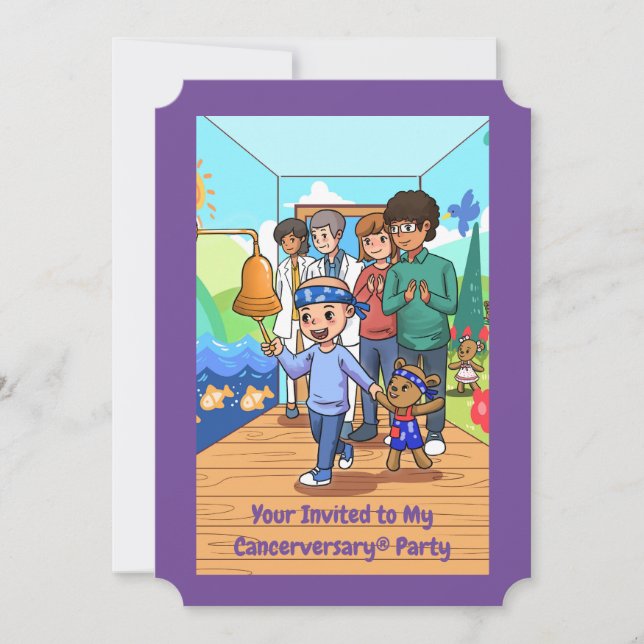 _____ Convites de festas de aniversário do Cancer (Frente)