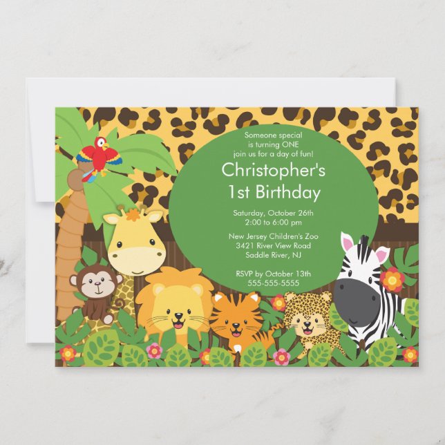 Convites de festas de aniversários bonitos da (Frente)