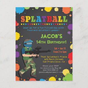 Convites de festas de aniversários coloridos de