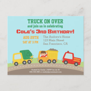 Convites de festas de aniversários coloridos dos