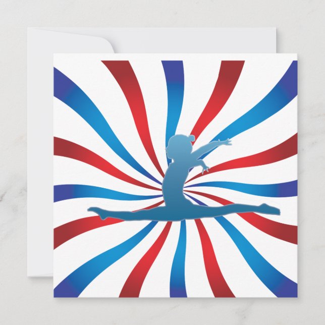 Convites de festas de aniversários da ginástica (Frente)