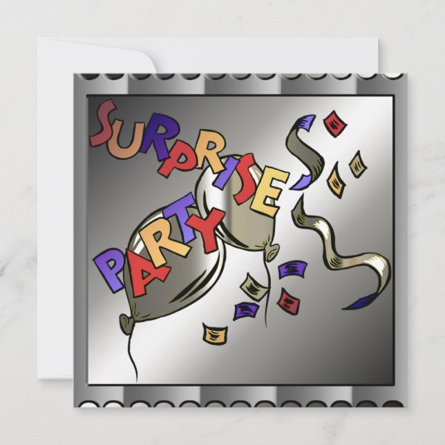 Convites de festas de aniversários da surpresa (Frente)