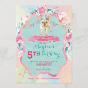 Convites de festas de aniversários de Cachorro Lou