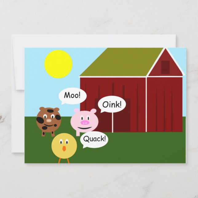 Convites de festas de Aniversários de criança de a (Frente)