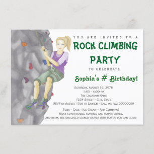Convites de festas de aniversários de Escalada de 