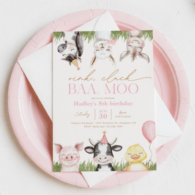 Convites de festas de aniversários de Fazenda (Criador carregado)