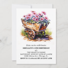 Convites de festas de aniversários de Flores de As