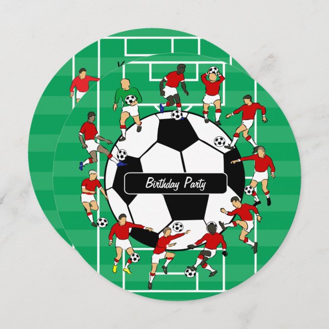 Convites de festas de aniversários De Jogadores De (Frente/Verso)