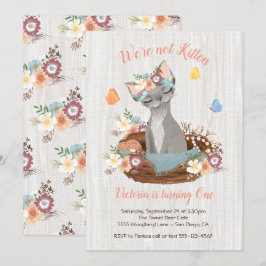 Convites de festas de aniversários de Kitten Doce
