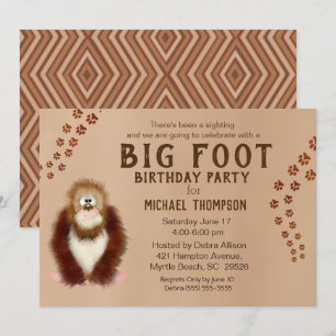 Convites de festas de aniversários de pés grandes