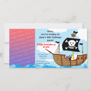 convites de festas de aniversários de pirata de 6