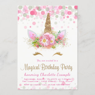 Convites de festas de aniversários de rosto de Uni