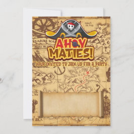 Convites de festas de aniversários de Tema Pirata 