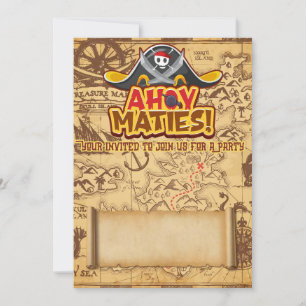 Convites de festas de aniversários de Tema Pirata